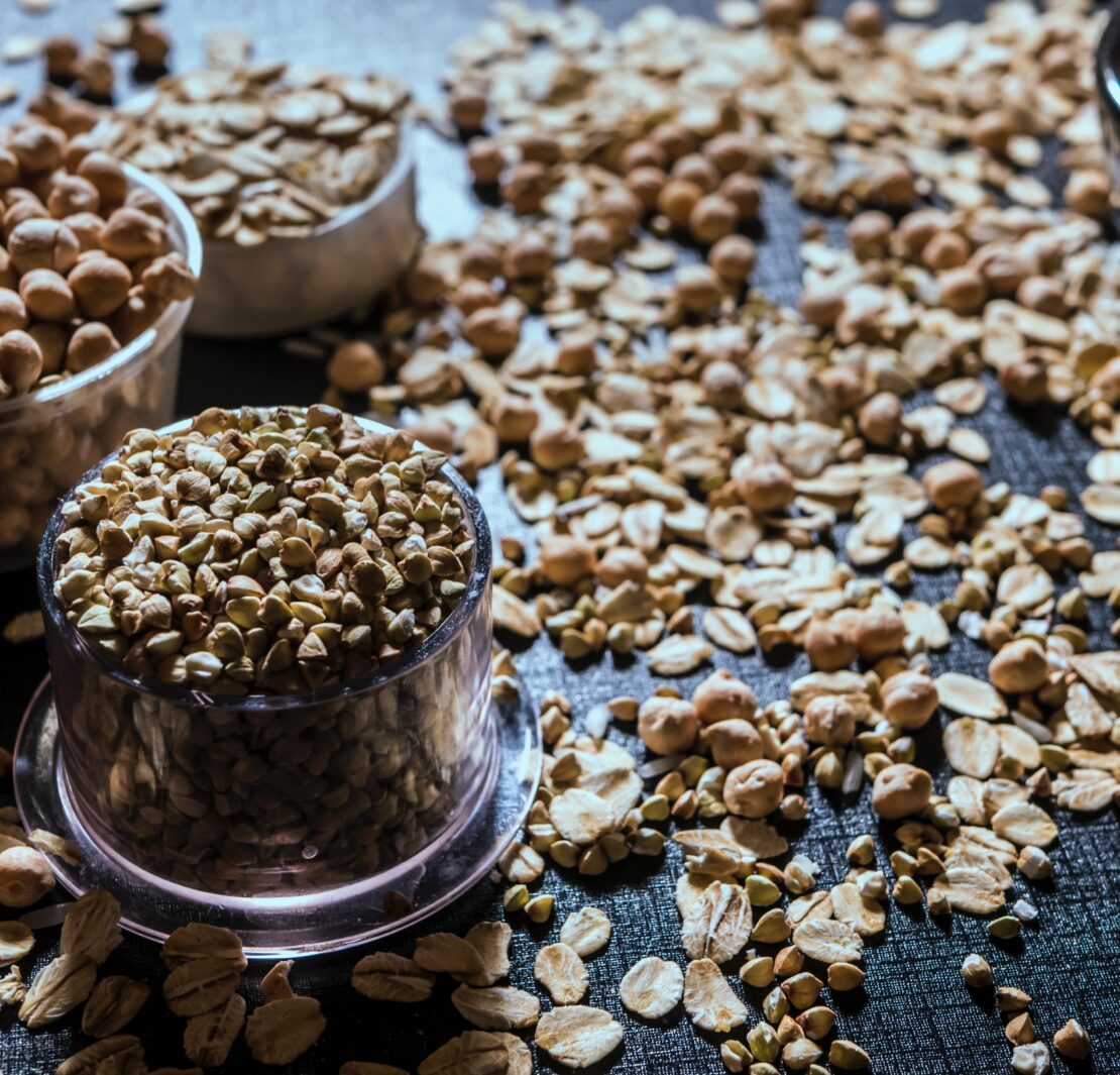 an assortment of grains