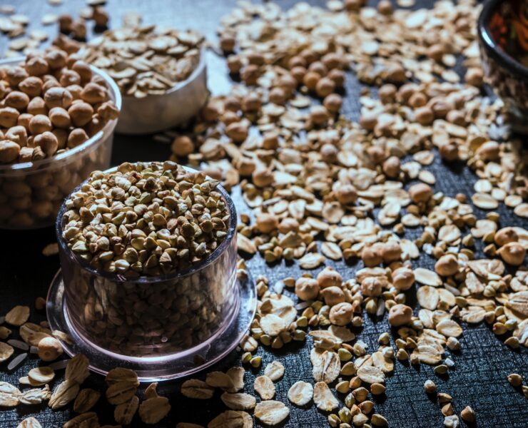 an assortment of grains